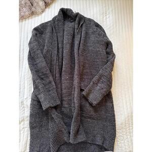BAREFOOT DREAMS Cali Long Cardi Cozychic Gray Sweater Size S